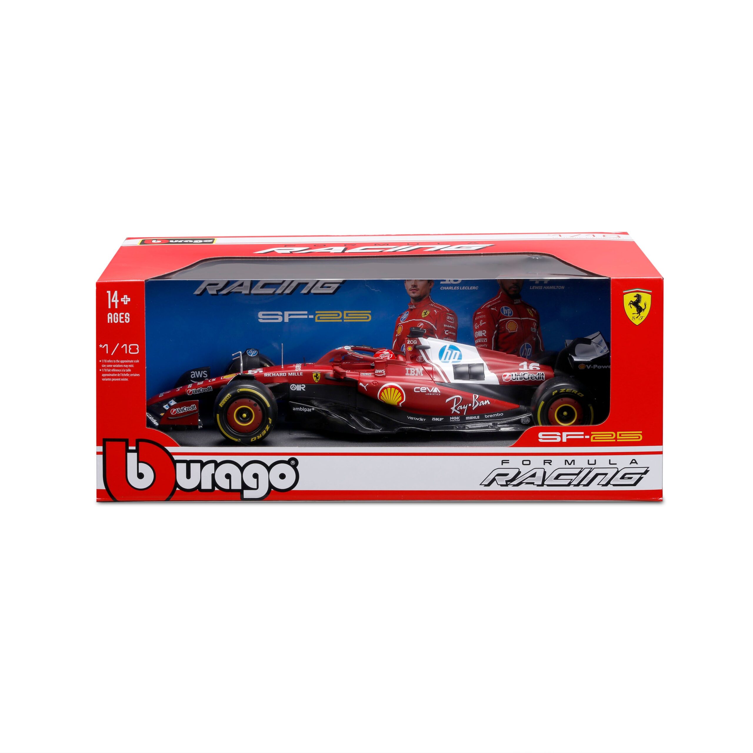 F1 Ferrari SF-25 #16 Charles Leclerc F1 2025 – 1:18 Diecast Model Red - Image 2