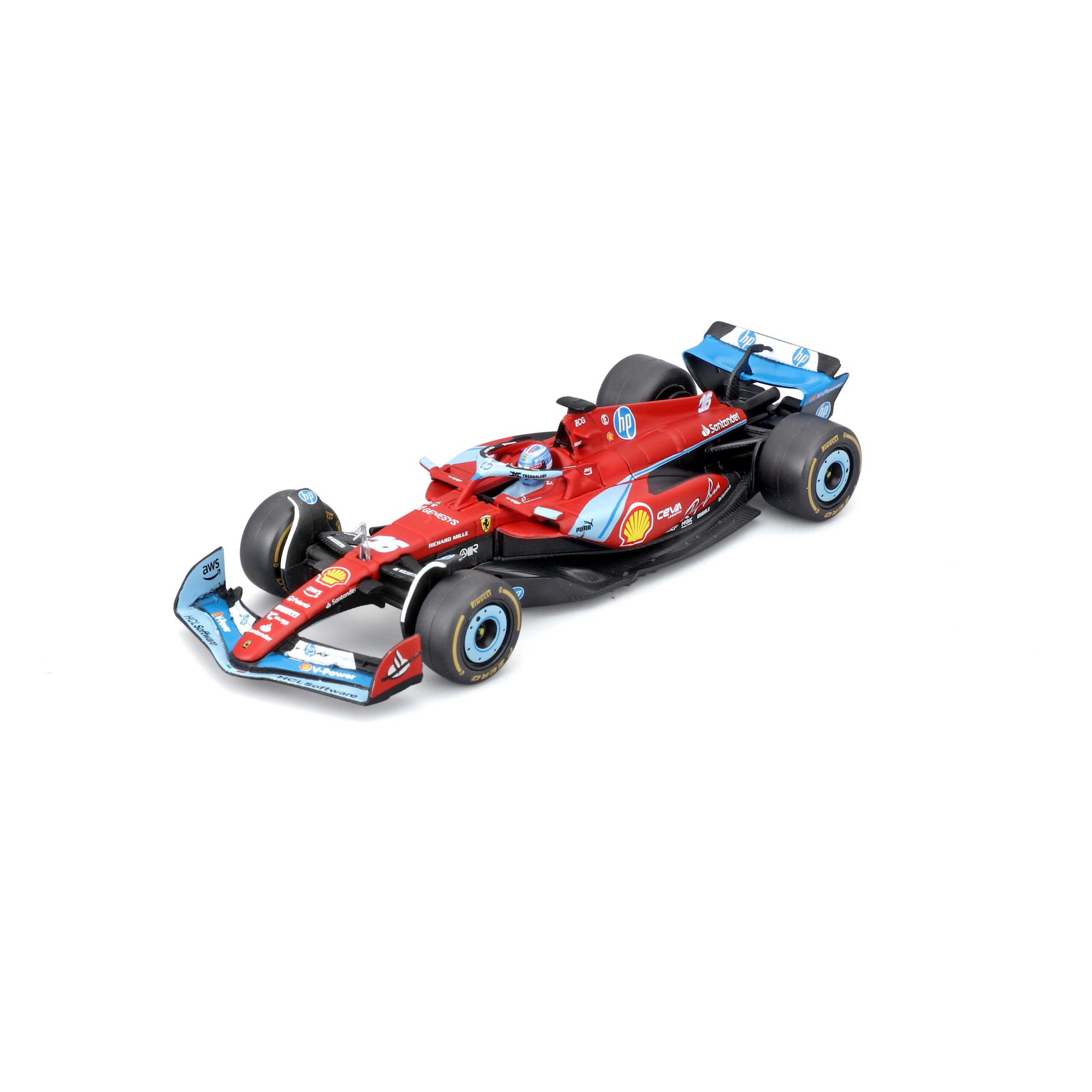 Ferrari F1 SF-24 Charles Leclerc #16 Miami GP 2024 Livery 1:43 Scale with Driver and Display Case