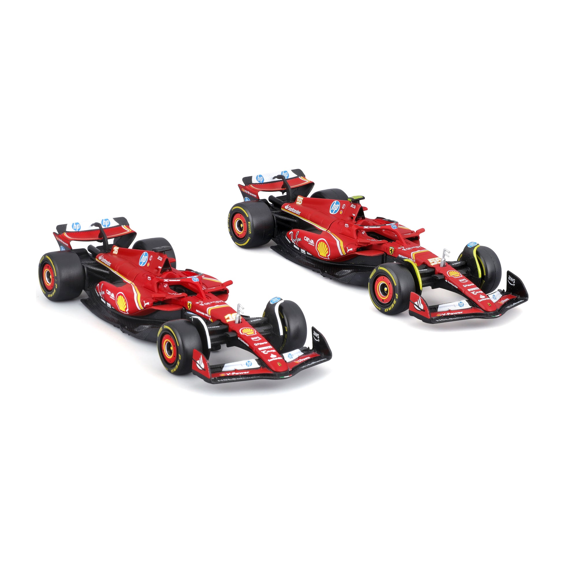 2-Model Set SF-24 #16 Charles Leclerc / #55 Carlos Sainz F1 2024 1:43 Imola Livery - Image 2