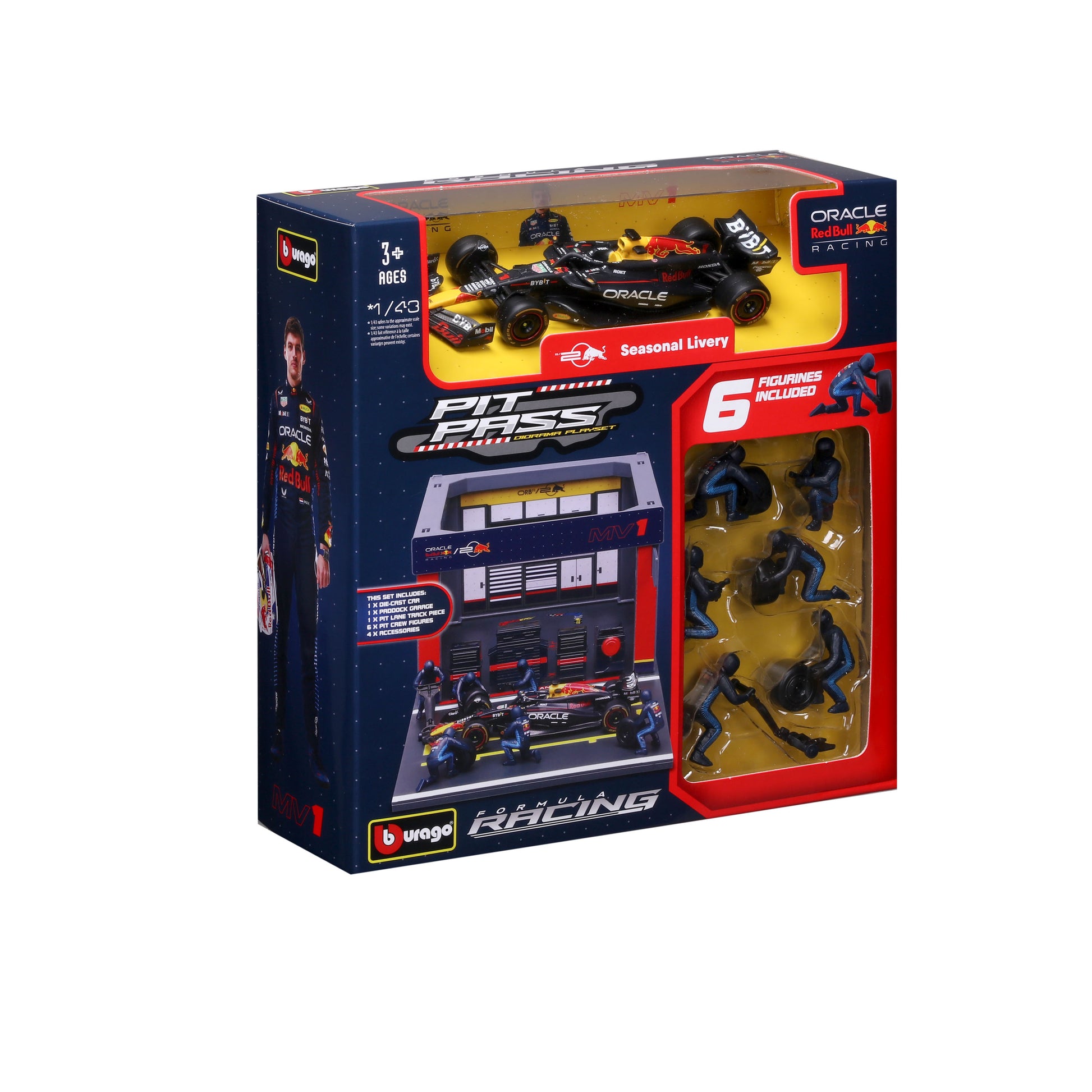 Red Bull Pit Stop with RB20 Diecast Model 1:43 F1 2024 - Image 2