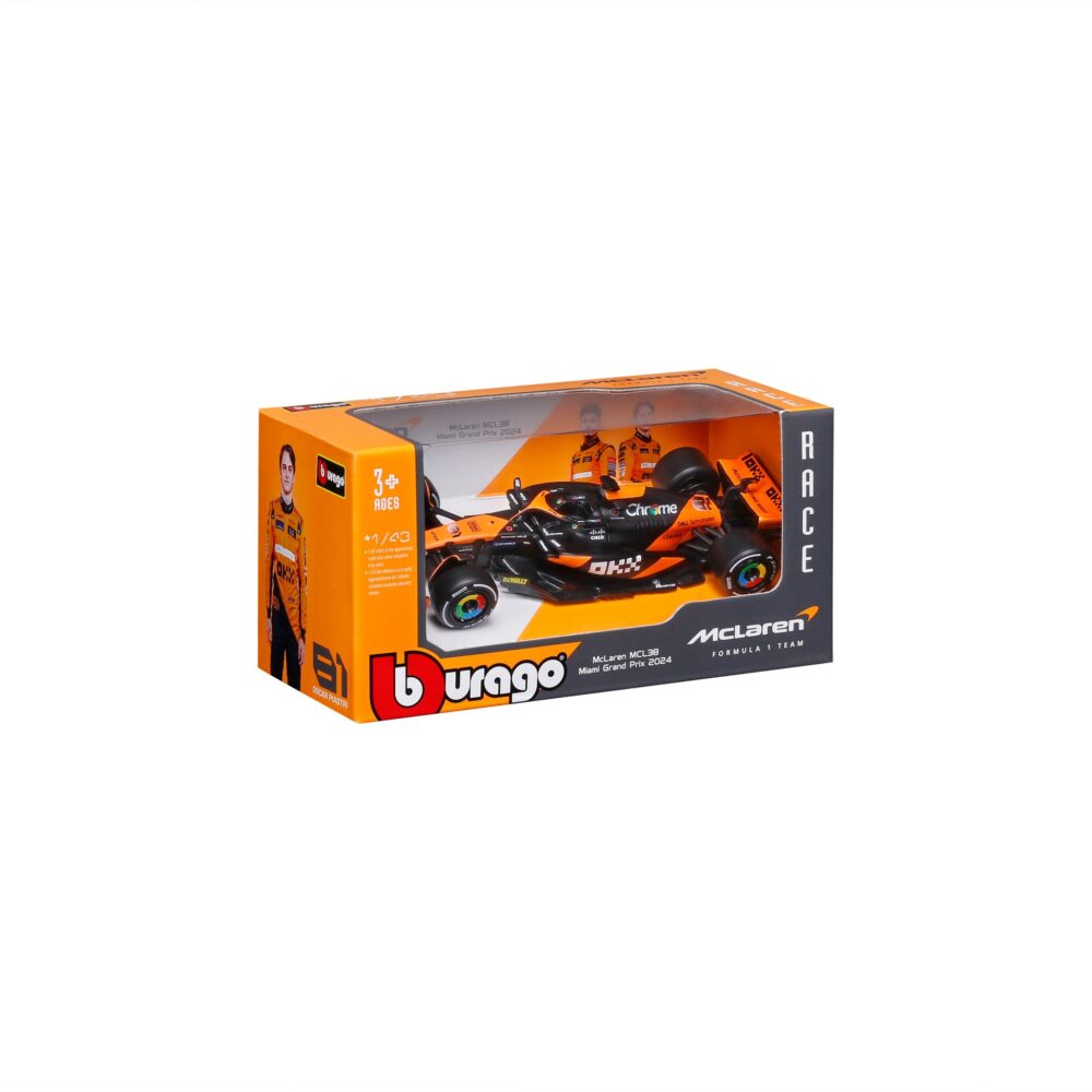 Alternative view of McLaren MCL38 #81 Oscar Piastri F1 2024 – Scale Model 1:43 Diecast
