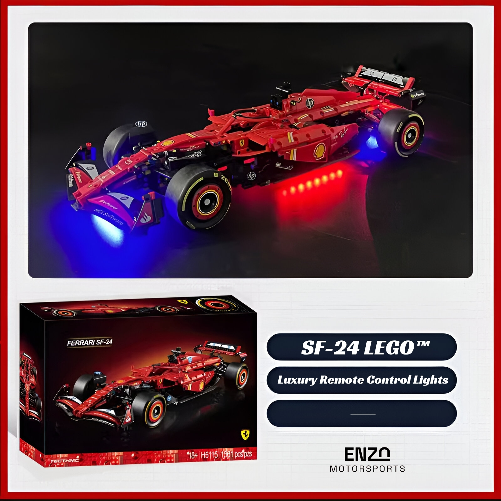LEGO® Technic™ Ferrari SF-24 F1 Car Model Kit for Adults - Image 9