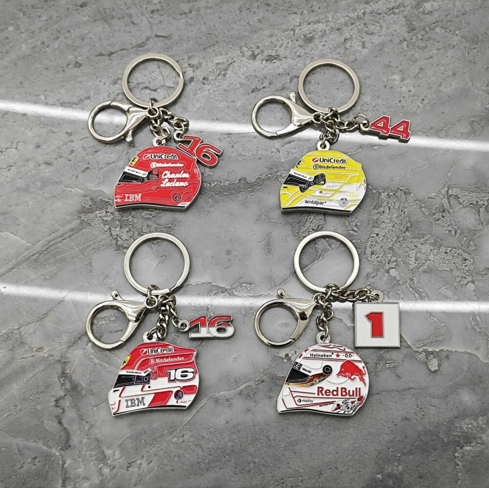 Formula 1 Driver Helmet Keychain Collection