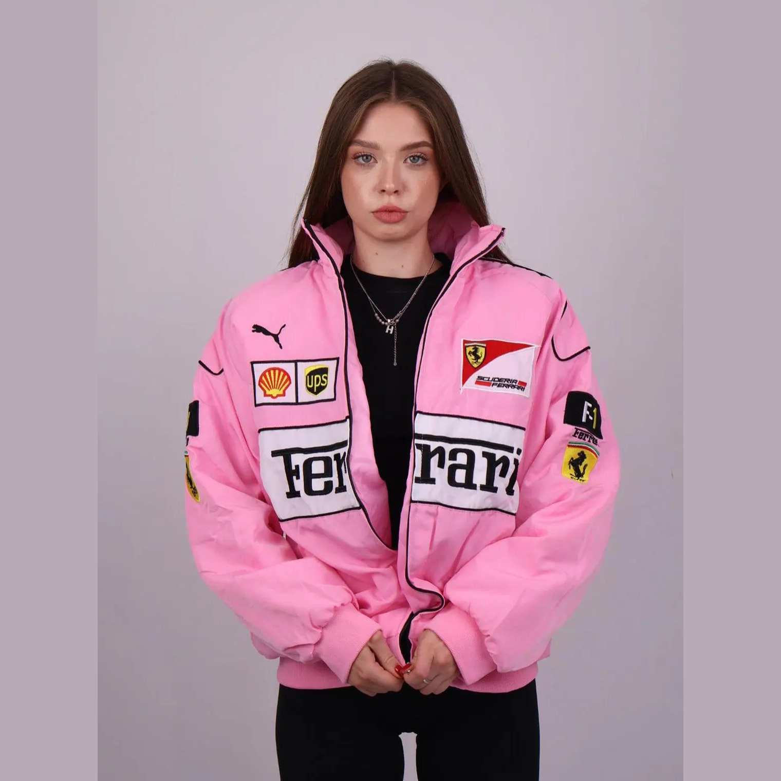 F1 Ferrari Vintage PUMA Racing Jacket - PINK VERSION - Image 2