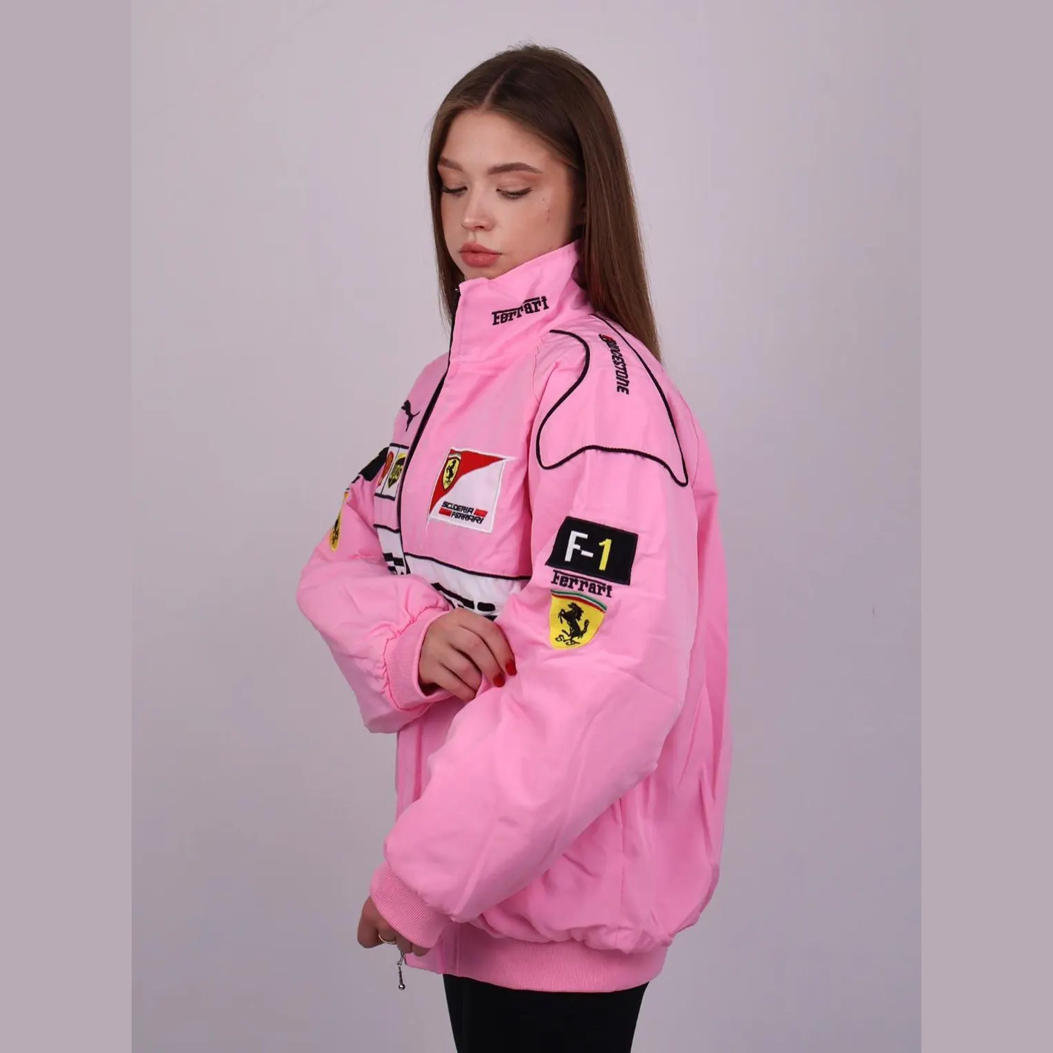 F1 Ferrari Vintage PUMA Racing Jacket - PINK VERSION - Image 3