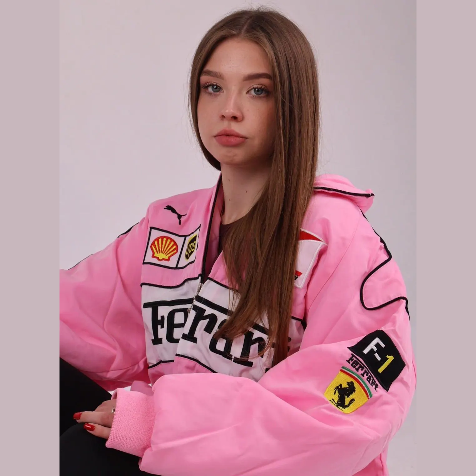 F1 Ferrari Vintage PUMA Racing Jacket - PINK VERSION - Image 4